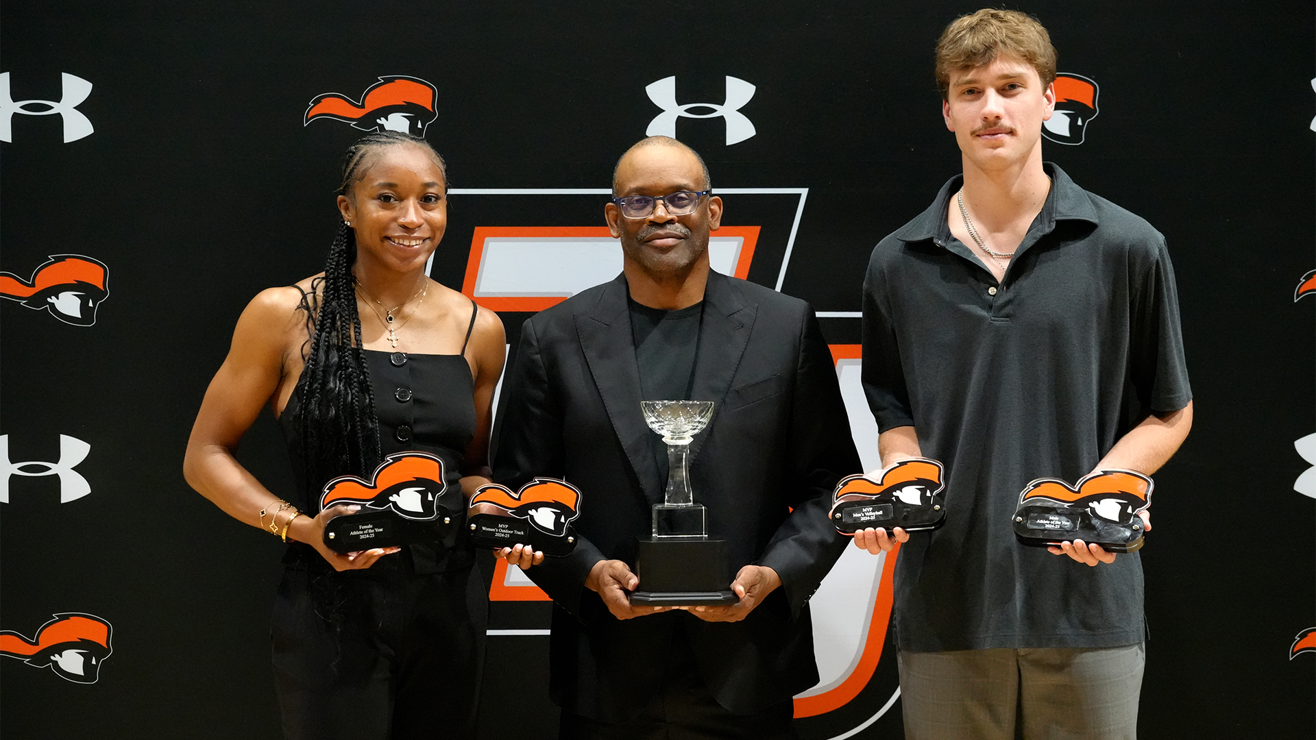 Jahzara Hart (Female Athlete of the Year), Robert T. Williams (Art Argauer Coach of the Year), Deklan Wingo (Male Athlete of the Year)