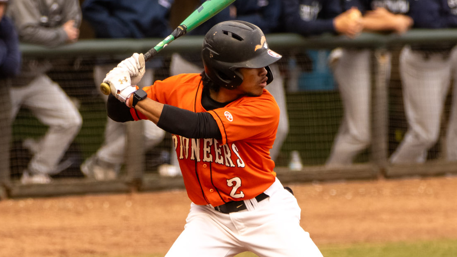 Luis Reyes hits the game-winning sacrifice fly in the 8th inning in Tusculum's 7-6 win over Lenoir-Rhyne