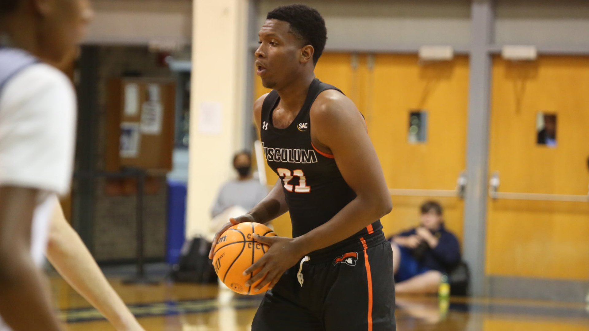 Inady Legiste scored 14 points and had six rebounds for the Pioneers against Catawba (photo by TU Athletic Communications)