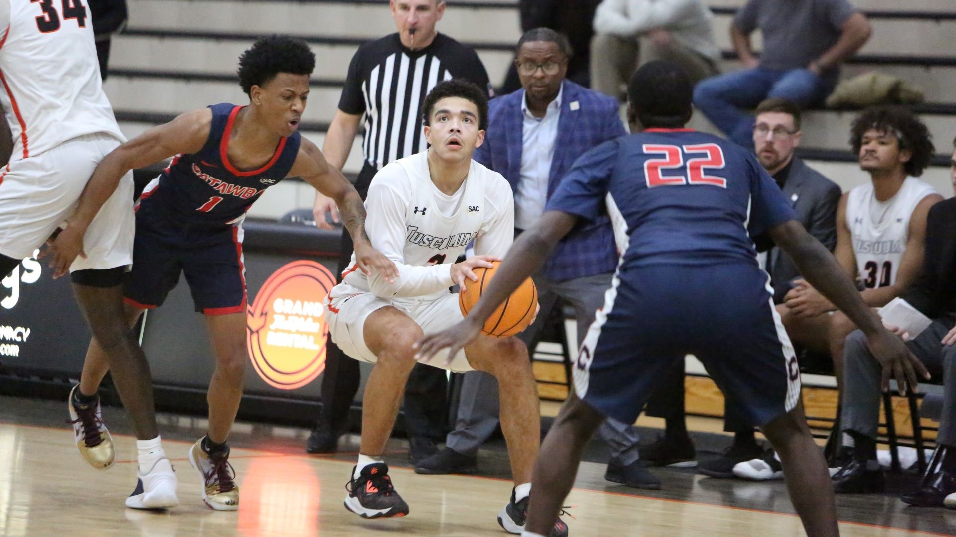 Bryce Jackson scored a career-best 26 points for a third times this year in Wednesday's game with Catawba (photo by Dom Donnelly).