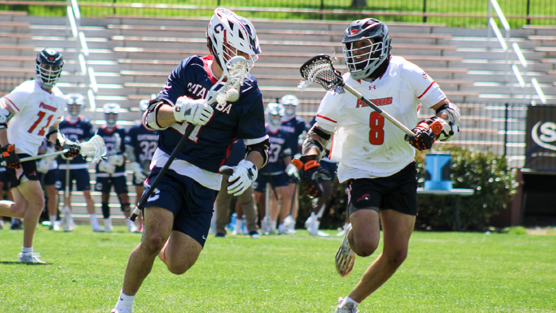 Sean Dunn scored two goals and had two assists against Catawba (photo by Kari Ham)