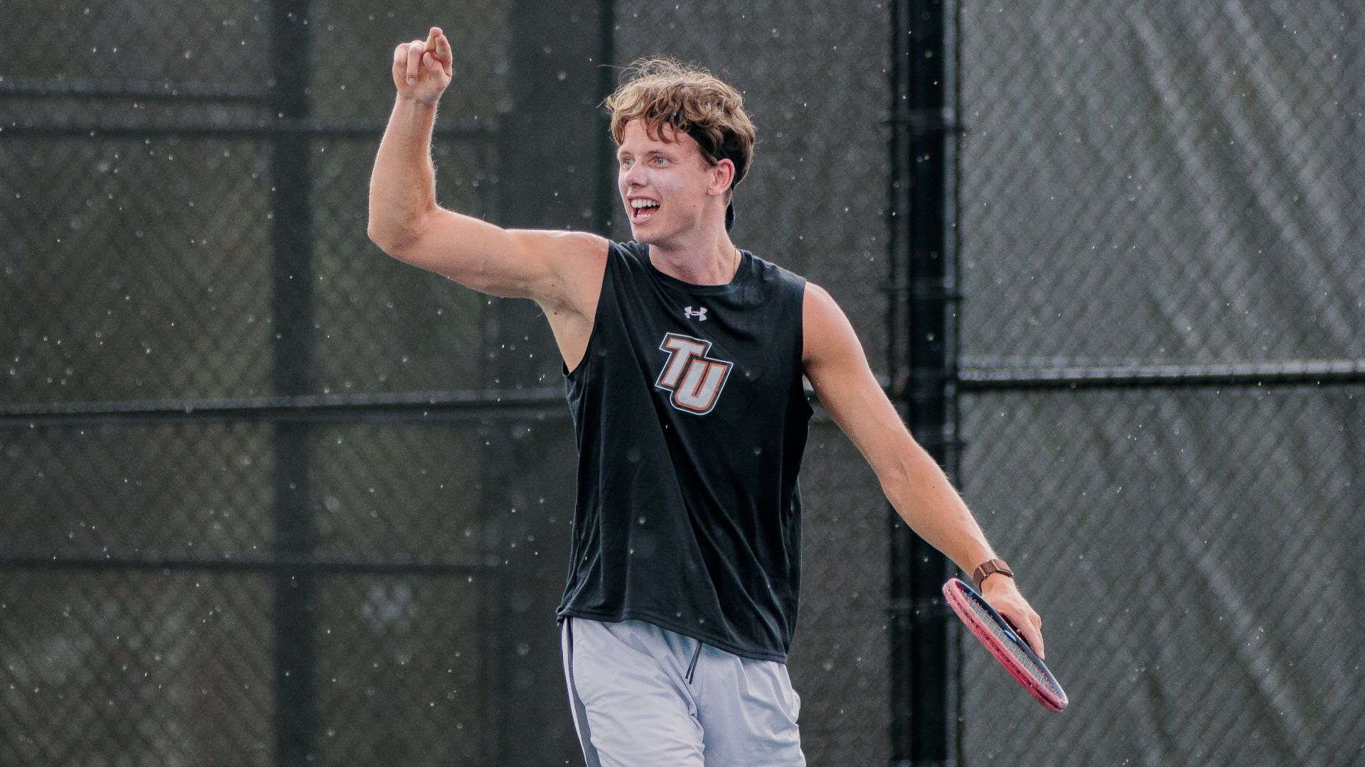 Rens Verhaar beat the raindrops and Carson-Newman on Thursday to give the Pioneers their seventh win in a row (photo by Kari Ham)