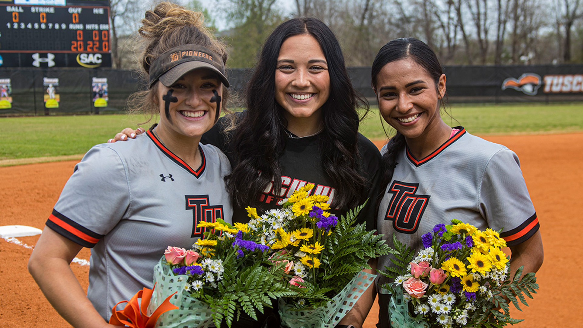 Softball salvages Senior Day split
