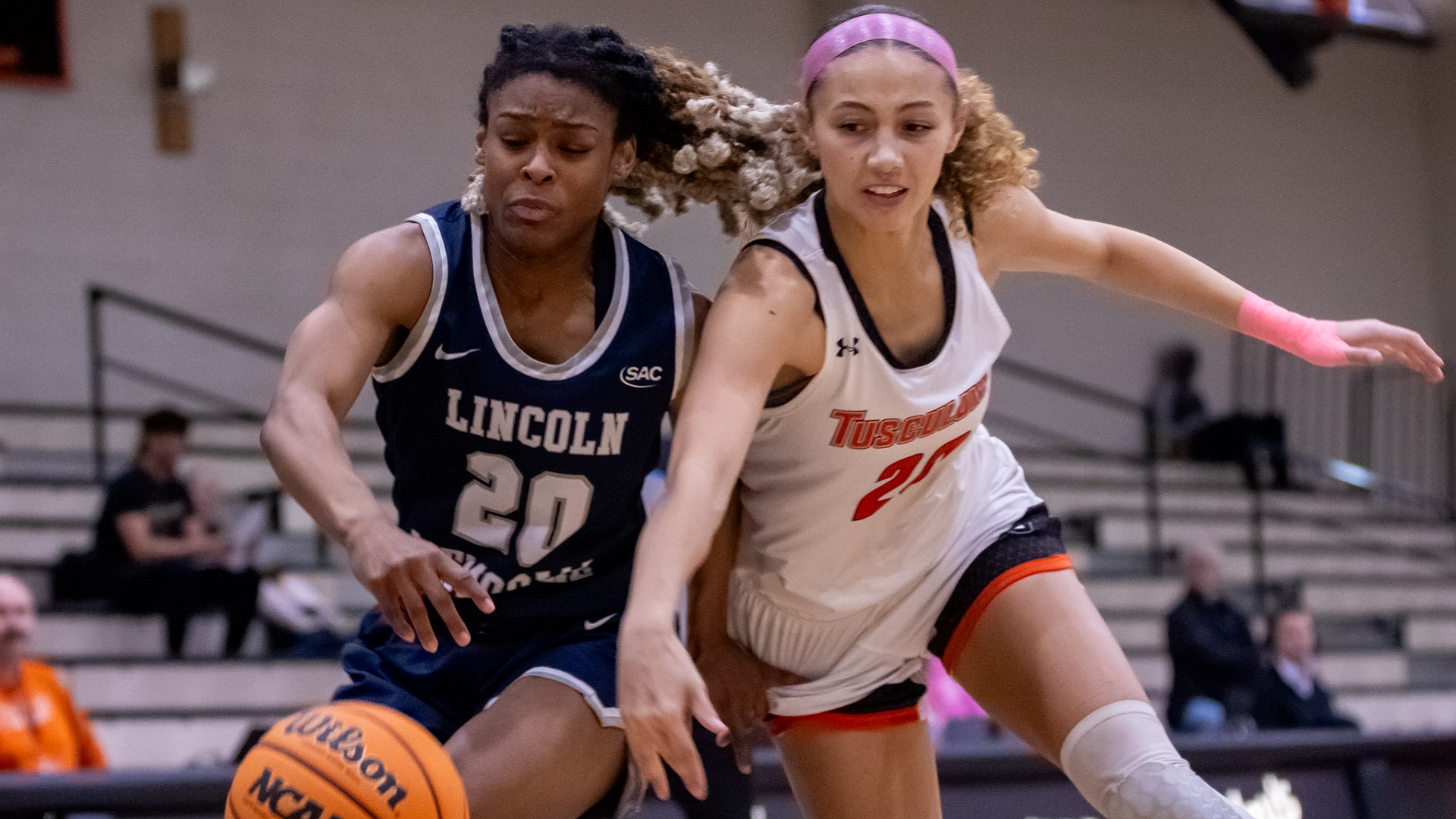 Carleigh Wilson had eight points and eight rebounds against Lincoln Memorial (photo by Kari Ham)
