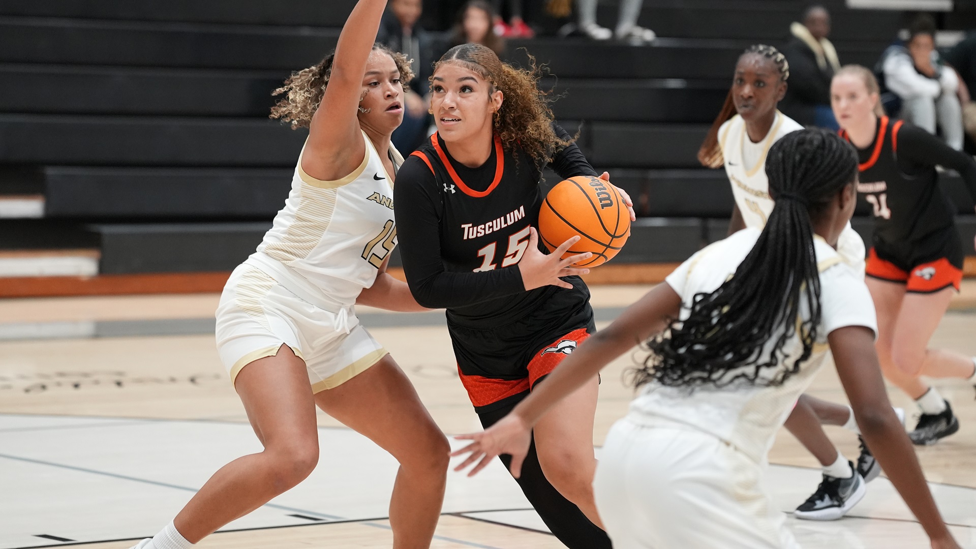 Ni'Kiah Chesterfield earned her third double-double of the season with 13 points and 10 rebounds (photo by Joe Yates)