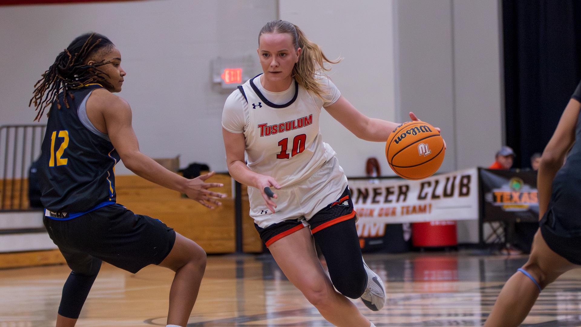 Abbi Douglas scored 21 points and matched her career high with 12 rebounds against Mars Hill (photo by Kari Ham)